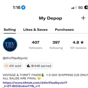 Check out my Depop for all inventory